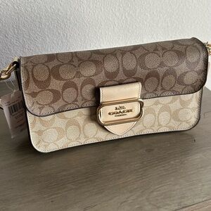 Coach Brown and Cream Crossbody Bag